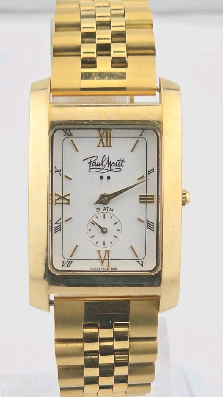 NOS Rare Swiss Paul Maret Small Second Unisex Quartz Watch Runs Gorgeous
